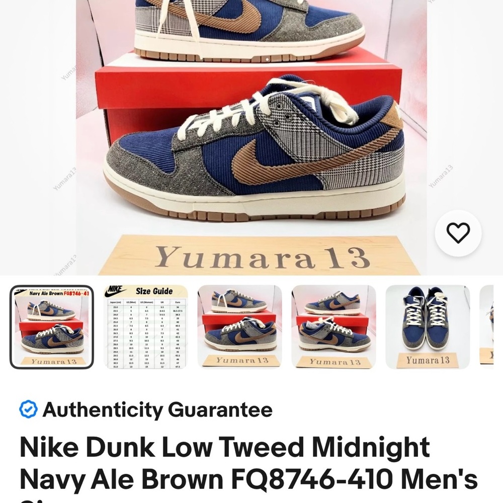 Nike Dunk Low Blue and Brown Sneakers